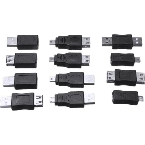 New Arrival USB Changer Adapter Set USB 2.0 Male to Female Micro Mini Adapter Converter Connector Kit