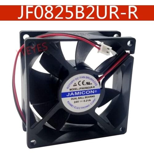For JAMICON JF0825B2UR-R DC 24V 0.21A 2-Wire 80x80x25mm Server Cooler Fan NEW