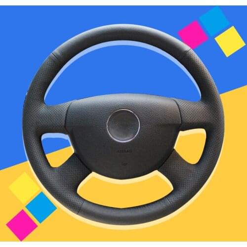 Auto Braid On The Steering Wheel Cover for Volkswagen VW Passat B6 DIY Hand Stitched Interior Car Braiding Covers Car-styling