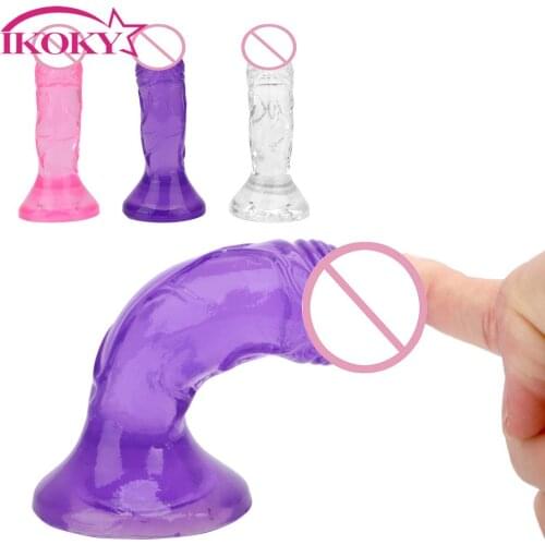 Translucent With Strong Suction Cup Female Masturbation Vagina Anal Massage Realistic Artificial Penis Dildo for Women