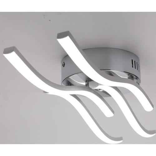 24W 18W 12W Led Ceiling Light AC85-265V Aluminum Modern Ceiling Lamp Wave Shape Design Led Panel Lamp for Bedroom Living room