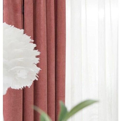 New Curtains for Living Dining Room Bedroom High Density Super Soft Feeling Claire Flannel Chenille Curtains Tulle Customization