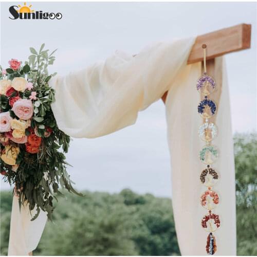 Sunligoo Tree of Life Chakra Tumbled Gemstone Tassel Spiritual Meditation Hanging Window Feng Shui Ornament Car Home Wall Decor