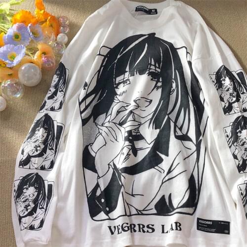 Goth Graphic Hoodies for Teens Anime Hoodie Sweatshirt 2021 Autumn New Fashion Clothes for Teens Girls Japanese Harajuku Kawaii