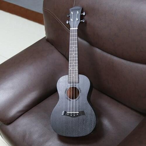 Black Portable Ukulele Carbon Fiber Children Practice Adults Acoustic Classical Wooden Guitar Concert Musical Instruments DG50JT
