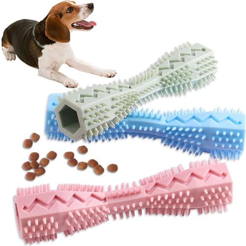 Dog Chew Toy for Small Medium Dogs TPR Molar Tooth Cleaning Stick Pet Product with Leaking Food Bite resistant Puppy Accessories