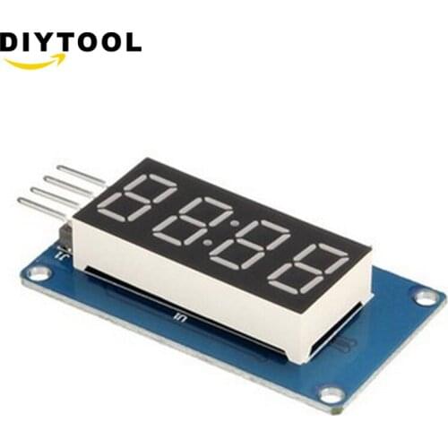 1PCS TM1637 4 Bits Digital LED Display Module For arduino 7 Segment 0.36Inch Clock RED Anode Tube Four Serial Driver Board