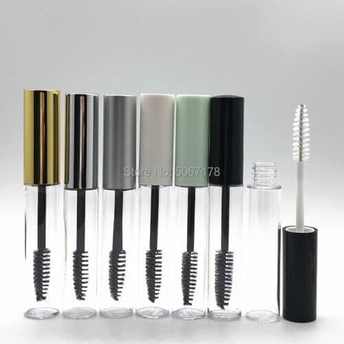 10/30pcs 10ml Empty Mascara Tube Eyelash Vial Liquid Bottle Container With 5 Colours Cap Refillable Bottles Makeup Accessories