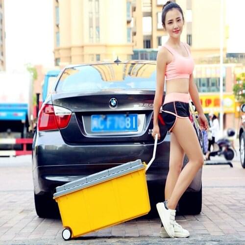2018 Car trunk Storage box Separate design storage containers Car mounted supplies moving boxes with rod and pulley for travel