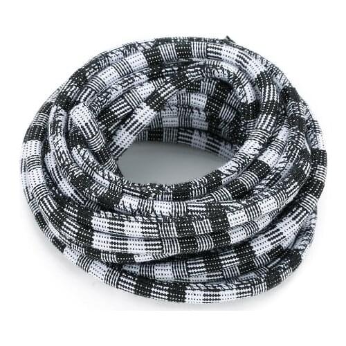 6mm 5yard/lot high quality factory color Jewelry Black brown WHITE real Round Genuine cords Bracele Cord string Rope