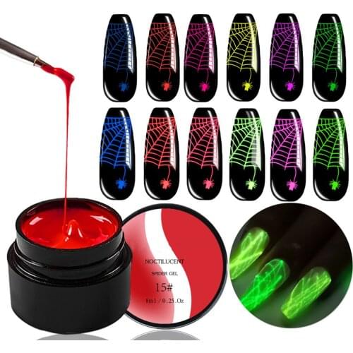 8ML Nail Art Stretch Drawing Glue Spider Gel Super Strong Stretch Japanese Drawing Glue Painted Gel Polish Nail Art Decoration