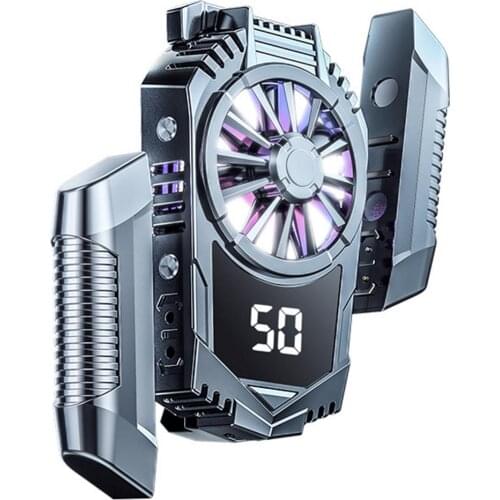 Wireless Game Cooler For Mobile Phone Radiator Silent Refrigeration Cooler Cooling Heat Dissipation With Full-color RGB Light