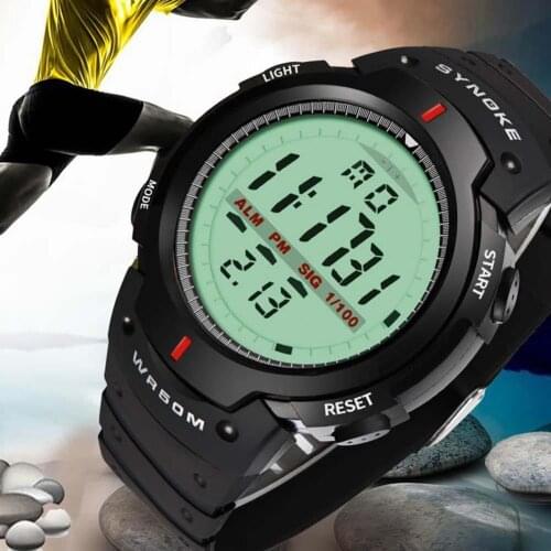 40%HOT Fashion Men Outdoor Sport Luminous Week Date Alarm Digital Wrist Watch