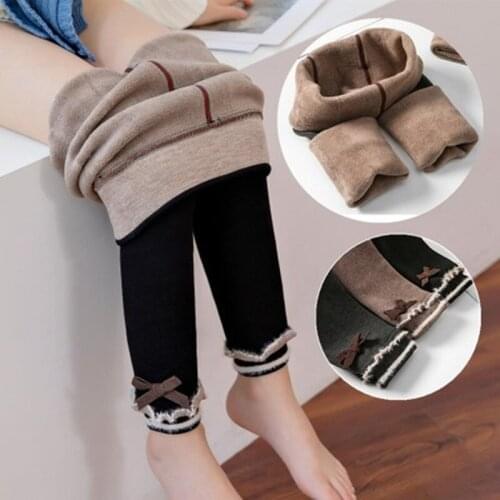 Children Long Pants Girls Leggings Winter Thicken Trousers Skinny Pants 3-12 Years Old Kids Winter Clothes Girl Warm Pants