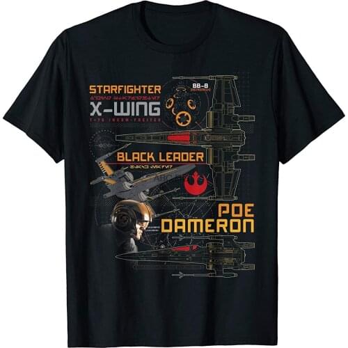 Last Jedi Poe Dameron Black Leader X-Wing T-Shirt