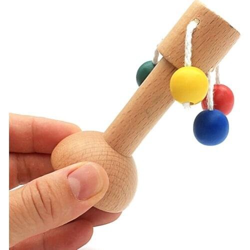 Montessori Infant Toys Object Fitting Exercise 4 Colors Rotate Beads Balls Colors Listening Practice Training for Newborn Baby