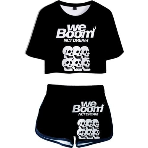 KPOP NCT DREAM 2019 NEW Album WE BOOM 3D print Two Pieces sets Women Fashion girl Casual T-shirt+shorts Clothes