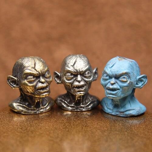 Brass Mutant Man Knife Beads Lanyard Pendants Retro EDC Paracord Hangings Car Key Chains DIY Outdoor Tool Accessories Ornaments