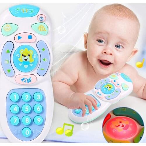 Simulation Electric Remote Control LED Music Mobile Phone Baby Interactive Toy Christmas And New Year Childrens Gifts