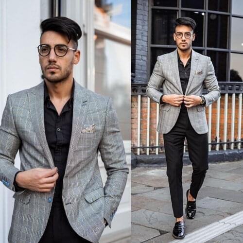 Mens Suits One Piece Peaked Lapel Wedding Groom Tuxedos Best Man Suit Wedding Mens Suits Bridegroom