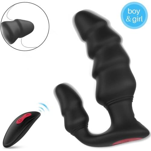 Male Prostate Massage Vibrator Anal Plug Silicone Waterproof Massager Stimulator Butt Delay Ejaculation Adult Sex Toy For Men
