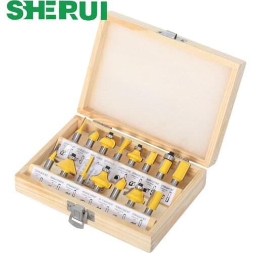 15pcs 8mm shank Router Bit Set Trimming Straight Milling Cutter for Wood Bits Tungsten Carbide Cutting Woodworking