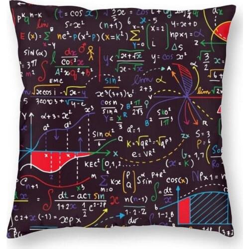 Custom Amazing World Of Mathematics Square Throw Pillow Cover Home Decor 3D Printed Math Teacher Cushion Cover for Living Room
