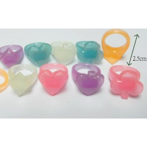 50 PCS wholesale Glow In The Dark poker Rings Vintage Favour Pinata Birthday Party Favors Gift Novelty Birthday Cake Decoration