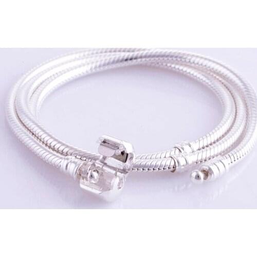 Choker Necklaces Silver 925 Jewelry Snake Chain Charm Statement Necklace Pendant for Women QANDOCCI