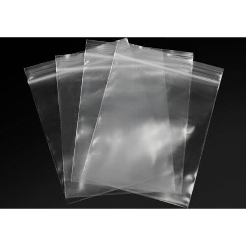 50-100pcs Bulk Plastic Bags Thick Transparent Zip lock Jewelry Storage Bags Plastic Poly Clear Bags For DIY Stockpile OPP Bags