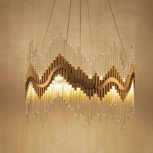 Luxury Crystal Glass Led Pendant Lights Modern Bedroom Living Room Indoor Lighting Decor Lamp Villa Hotel Hanging Light Fixture