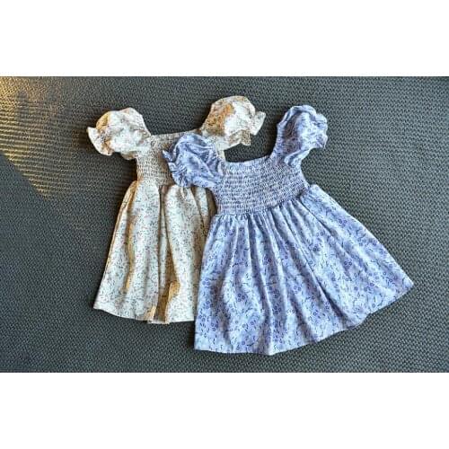 2021 Summer Baby Girls Chiffon Printed Dress, Princess Kids Fashion Clothing 5 pieces/lot, Wholesale