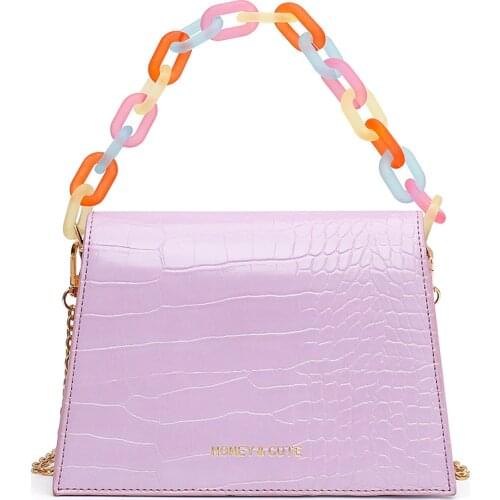 THREEPEAS Women Shoulder Bag Crossbody Bag Scarves Chains Shoulder Bag Bolsa Feminina