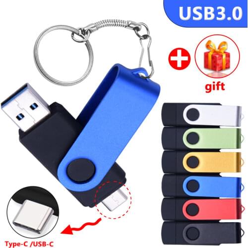 Type-C usb 3.0 flash drives 256GB OTG 3 in 1 pen drive 128GB pendrive 512GB cle usb memory 64GB Key usb stick 32GB For phone USB