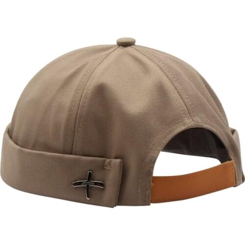 Vintage Dome Hat Mens Solid Color Velvet Beanies For Men Docker Sailor Crimping Brimless Skull Caps Casual Hip Hop Cap