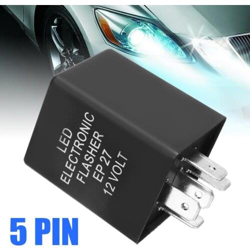 1pc 12V 5Pin EP27 Car Electronic Flasher Relay Fix LED Turn Signal Light Hyper Flash For Chrysler For Dodge For Ford Accessories