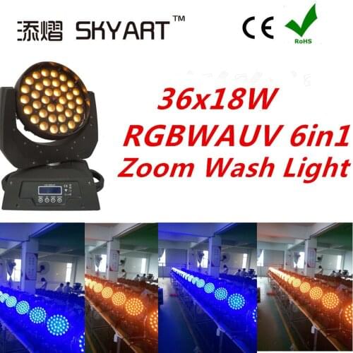 10 unit dj bar 36pcs*18w led zoom wash moving head light