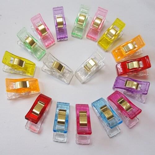 10pcs colorful High Quality Plastic Fabric Clamps Hemming Sewing Tools Accessory DIY Crafts Patchwork Clothing Clips