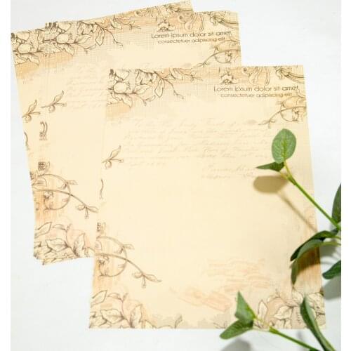 10pcs Romantic European Country Style Letter Paper Vintage Message Writing Paper School Stationery Office Supplies