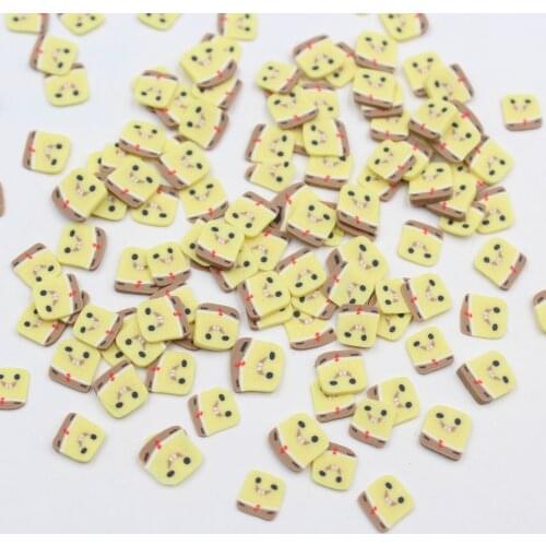 100g/Lot Polymer Hot Soft Clay Cartoon Smile Baby Slices Sprinkles for Crafts Making, DIY Filler Accessories