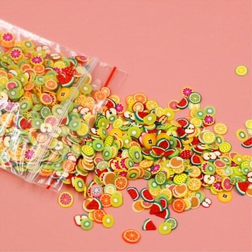 1000pcs/Pack Clay Resin Filling Fruit Leaf Flowers Pattern Colorful Mixed Filler For DIY Epoxy Resin Jewelry Nail Art Decoration
