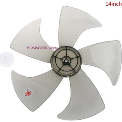 14 Inch Plastic 5 Leaves Fan Blade with Nut Cover Fan Blades For Pedestal Fan