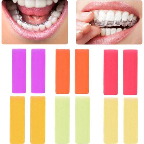 2Pcs Bite-bitable Silicone Orthodontics Chew Invisible Correction Retainer Bite Teeth Align Oral Care Anti-braces Face 6 Choices