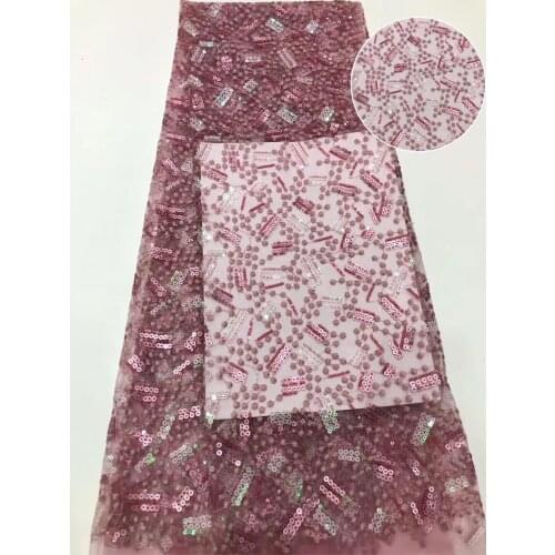 African French sequined lace fabric 2021 high-quality lace material embroidered Nigerian lace fabric for women wearing ZX37881