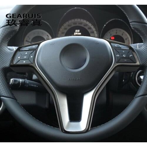 Car Styling For Mercedes Benz A B C E Cla Cls Gla Glk Class W176 X204 W204 W207 W212 Steering Wheel Buttons Frame Cover Stickers