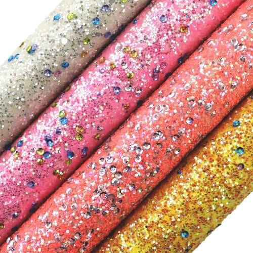 30x134cm Roll Chunky Glitter Fabric For Home Decorations Earring Bows DIY Honghuxing AY257