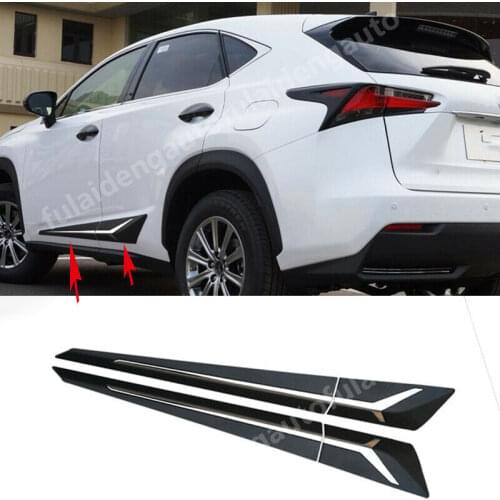 For Lexus NX200t NX300 2015-2021 Side Bodykit Moulding Cover W/ Chrome Trim Car modification Auto parts