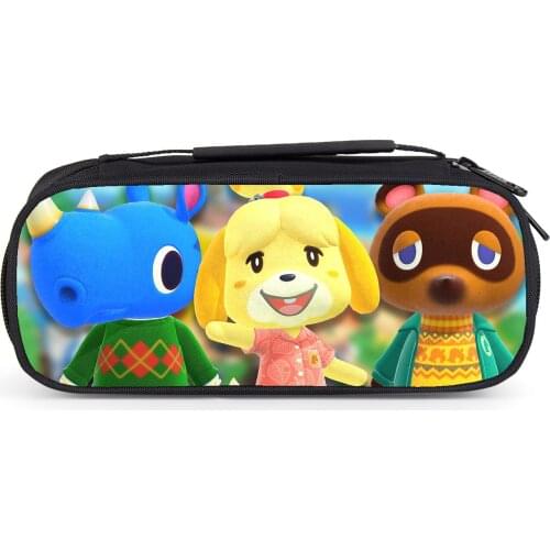 Animal Crossing Boys Girls Cartoon Pencil Case Bag School Pouches Children Student Pen Bag Kids Purse Wallet