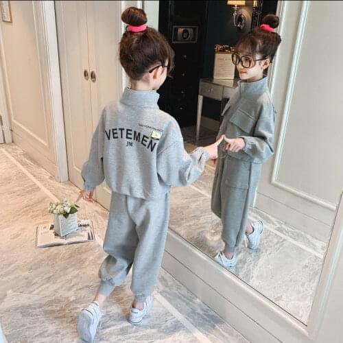 Childrens Suits Girls Spring Autumn New Hoodie T shirt+ Pants Suit Casual Suit Girls Clothes 4 5 6 7 8 9 11 10 12 years old