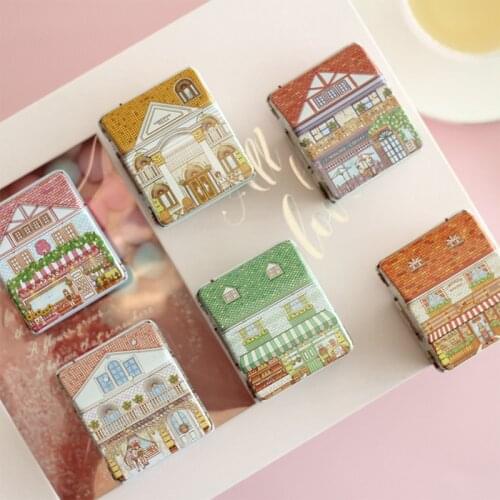 Wedding Party Gift Box Vintage House Shape Mini Gift Package Tin Box Candy Baking Cookies Biscuit Case Decorations For Home